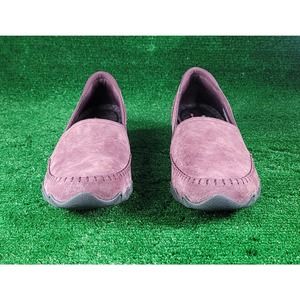 Skechers Relaxed Fit Slip On Shoes Womens 9.5/w Purple Suede 49415W